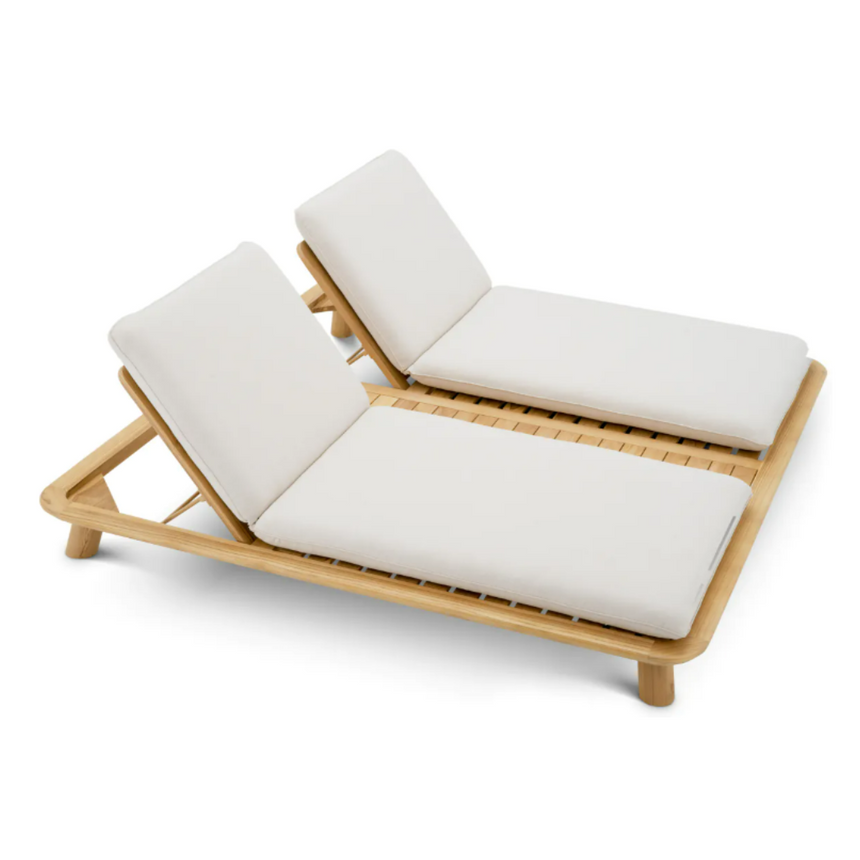 Weston wooden double sun lounger