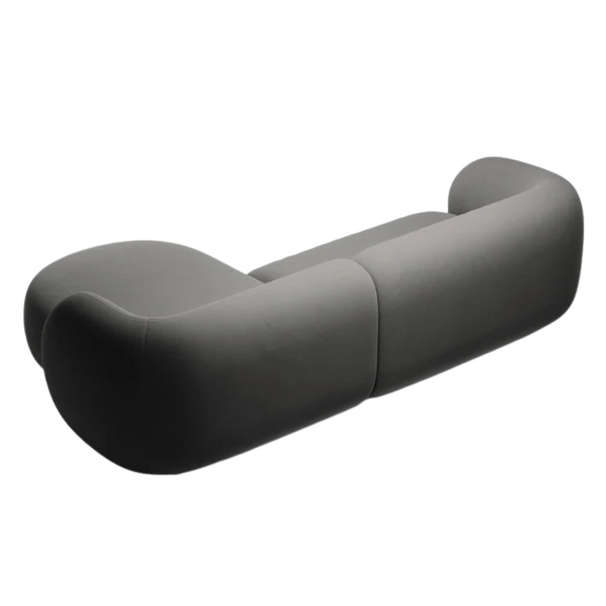 Kate bársony sarokkanapé jobbos 285cm