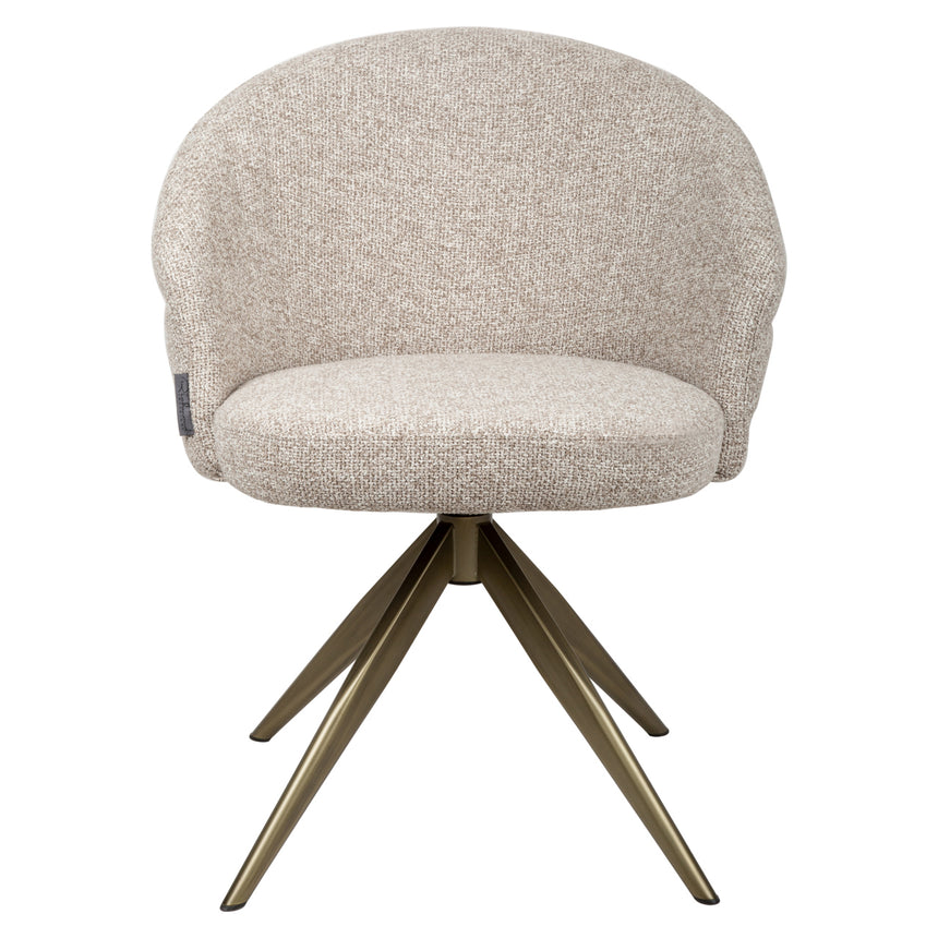 Zendaya chenille swivel chair