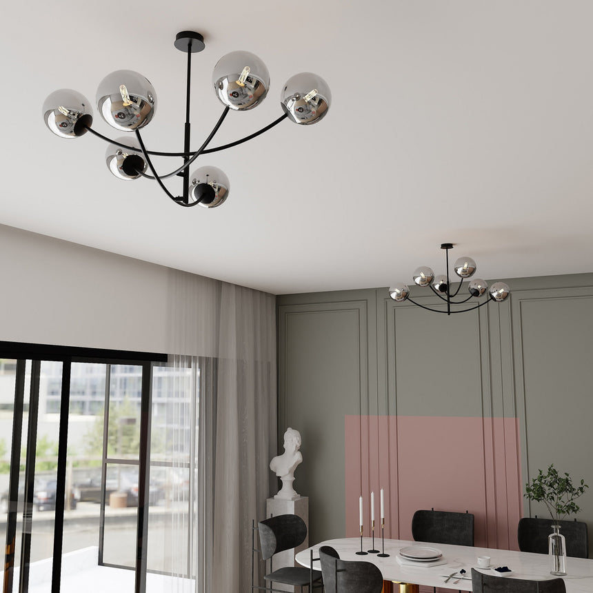 Hunter 6 fém mennyezeti lámpa