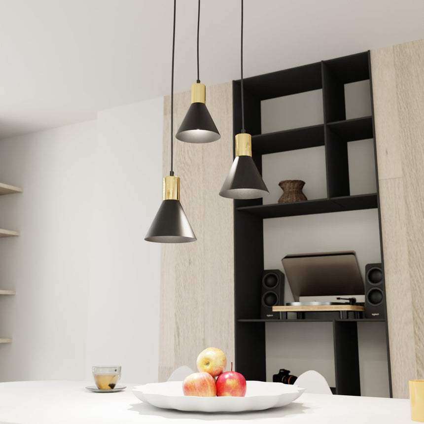 Rosa 3 Prem fém függőlámpa