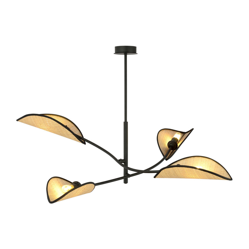 Lotus 4 rattan függőlámpa