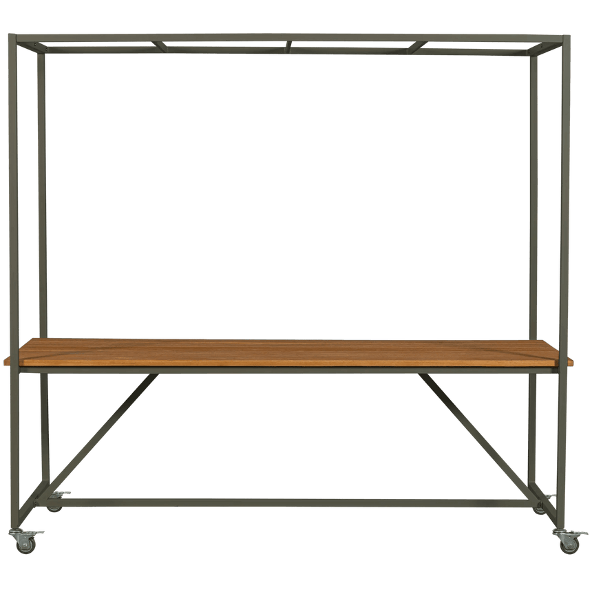 Blue sky gurulós fa kerti asztal kerettel - Dutch Home