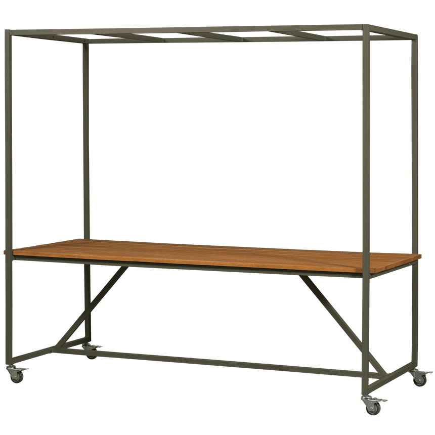 Blue sky gurulós fa kerti asztal kerettel - Dutch Home