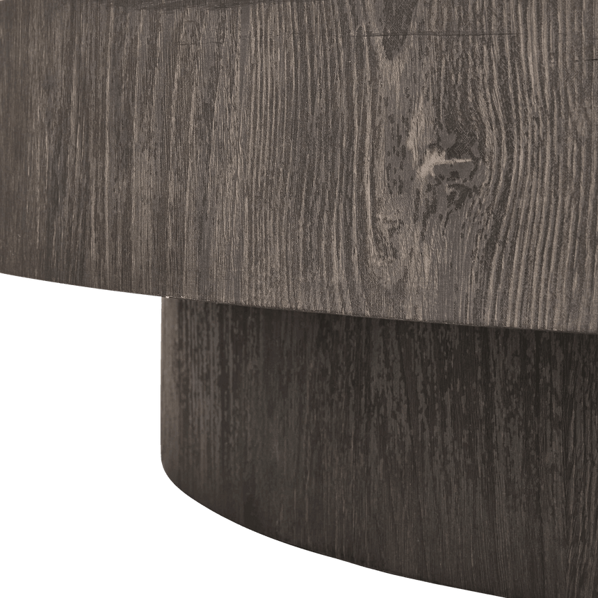 Shield wooden coffee table