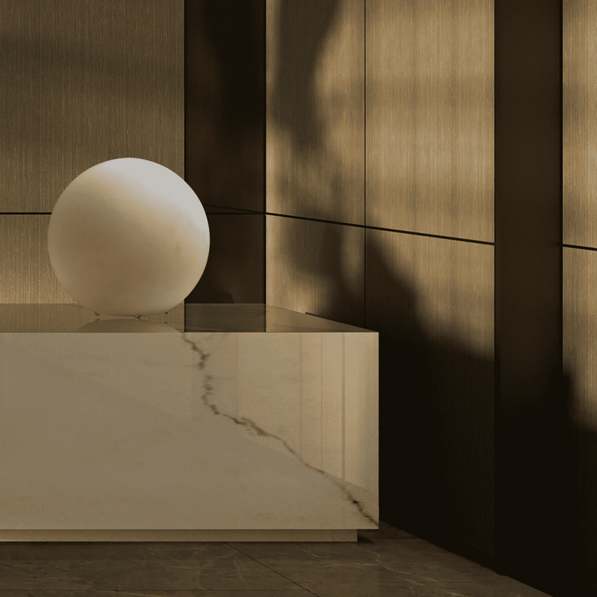 Oblica gömb üveg asztali lámpa