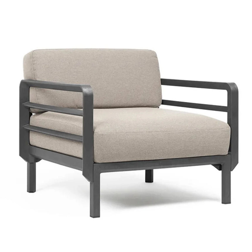 Nardi Maximo Poltrona fabric garden armchair with basalt frame