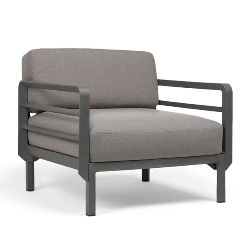 Nardi Maximo Poltrona fabric garden armchair with basalt frame