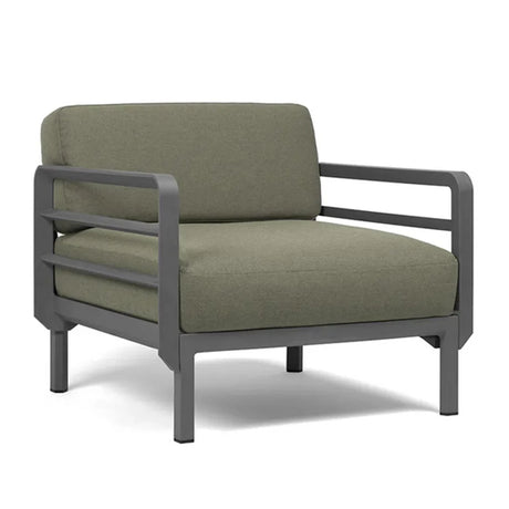 Nardi Maximo Poltrona fabric garden armchair with basalt frame