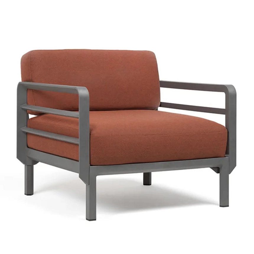 Nardi Maximo Poltrona fabric garden armchair with basalt frame