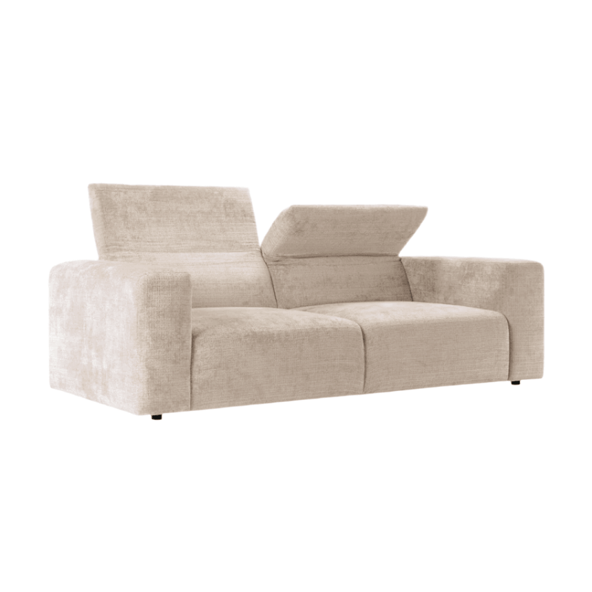 Cruz 3-seater chenille sofa