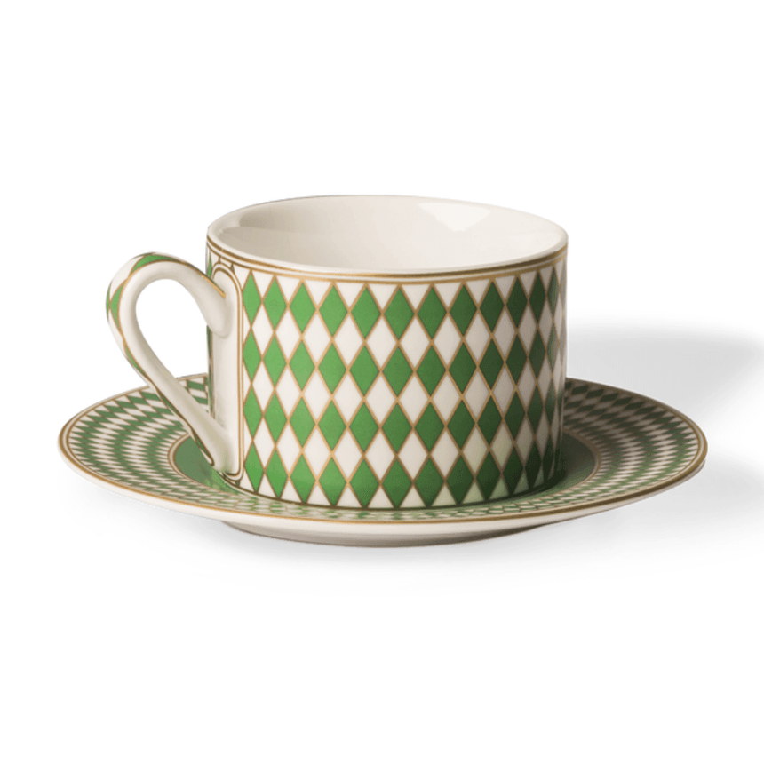 Chess porcelain teacup set