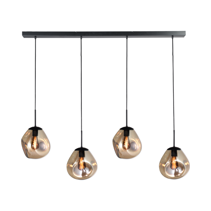 Lava 4 izzós arany üveg függőlámpa