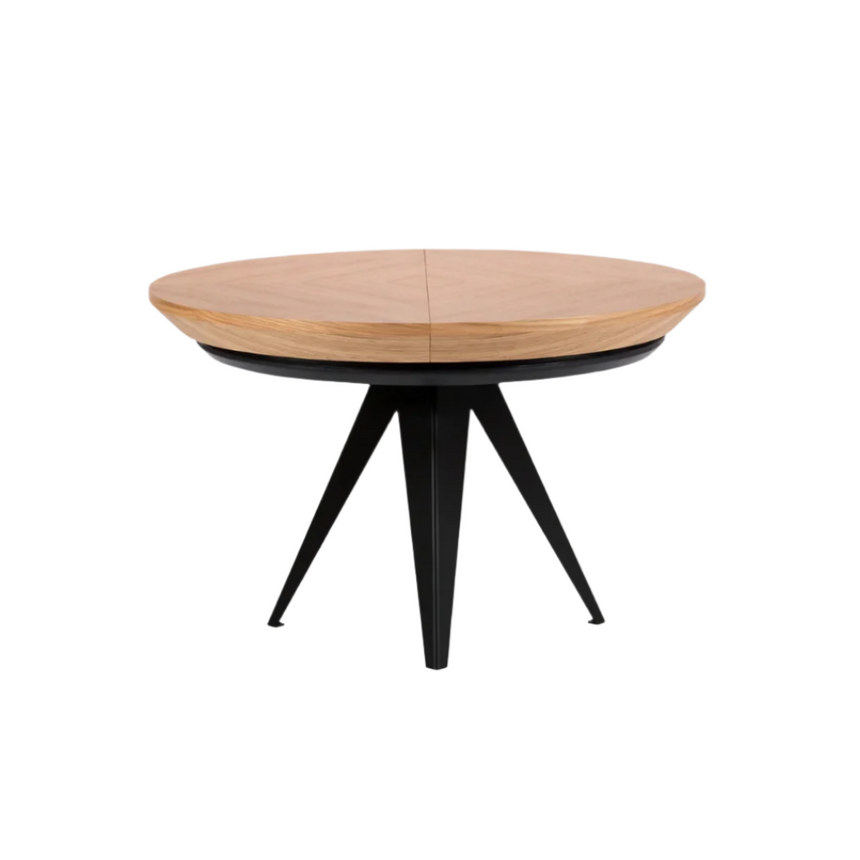 Toni extendable wooden dining table Ø120