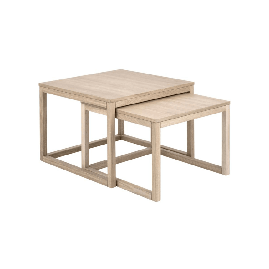 Cornus fa dohányzóasztal 70x70 szettben