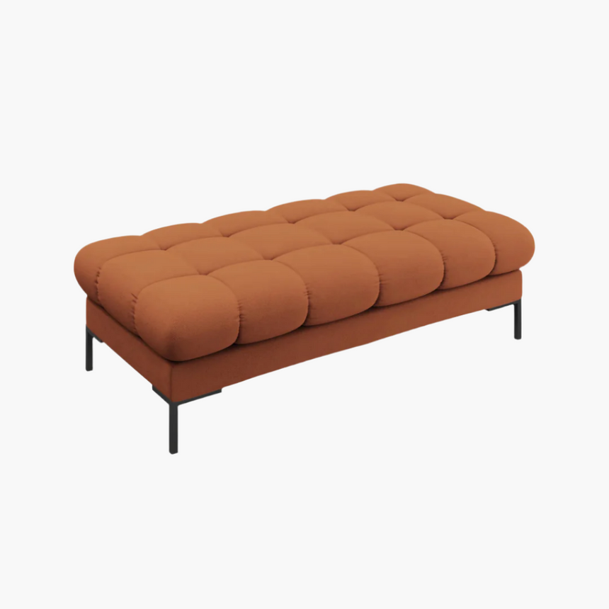 Mamaia fabric bench with black legs
