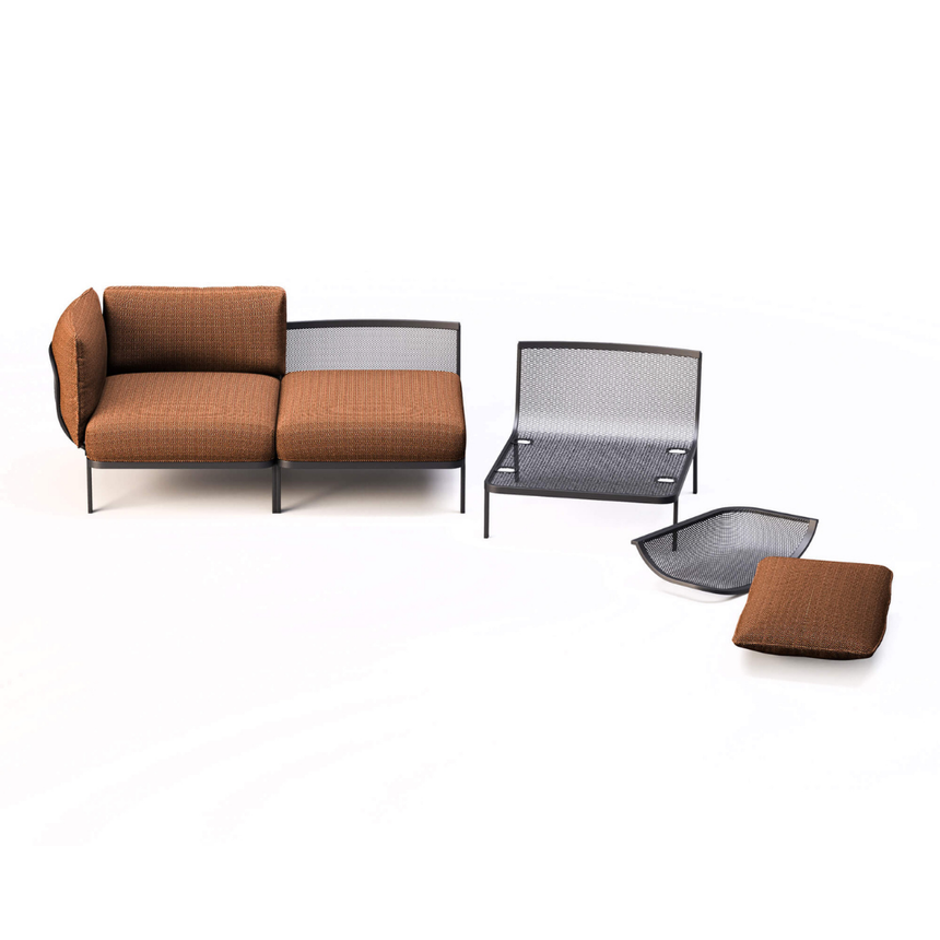 Cabla szövet kerti moduláris kanapé