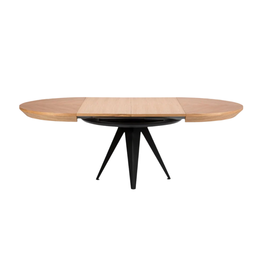 Toni extendable wooden dining table Ø120