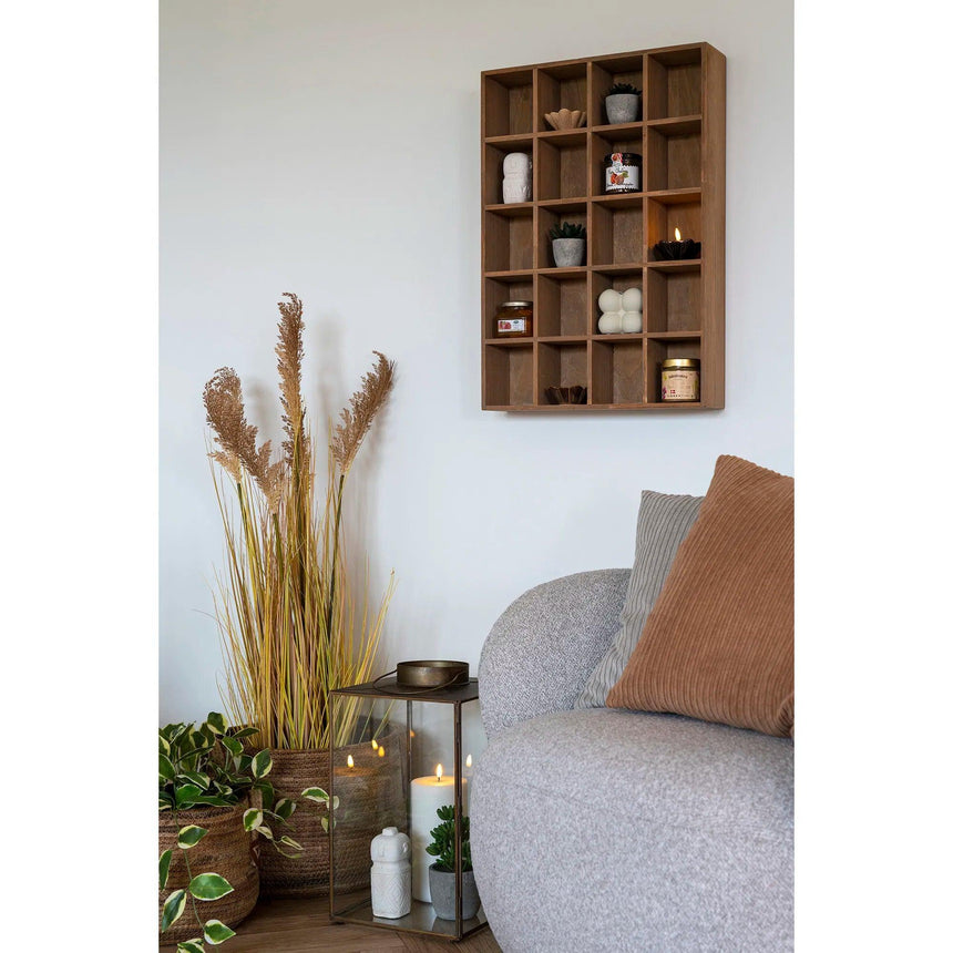 Moss wood wall shelf