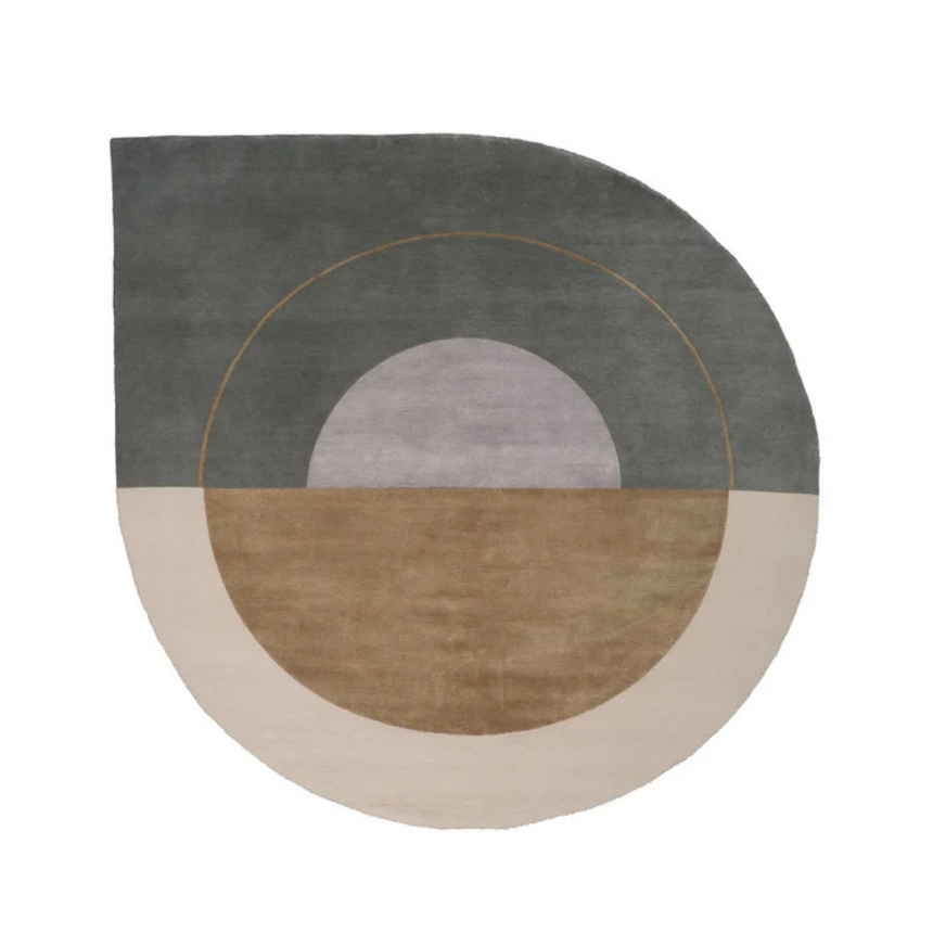 Muted Frontier wool rug