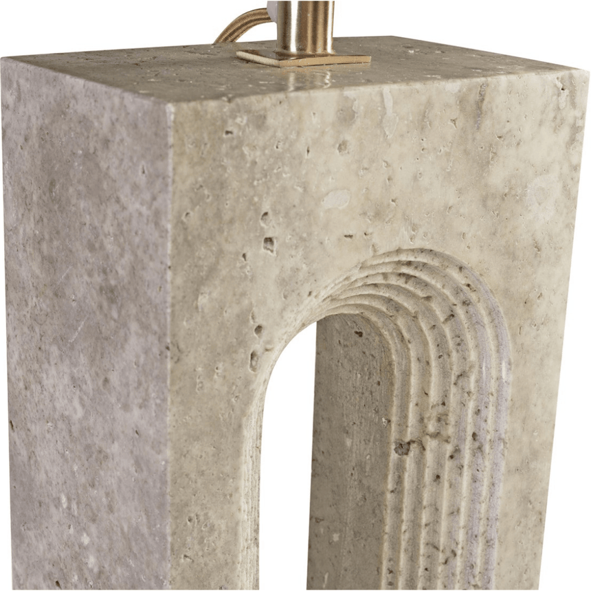 Reso One limestone table lamp base