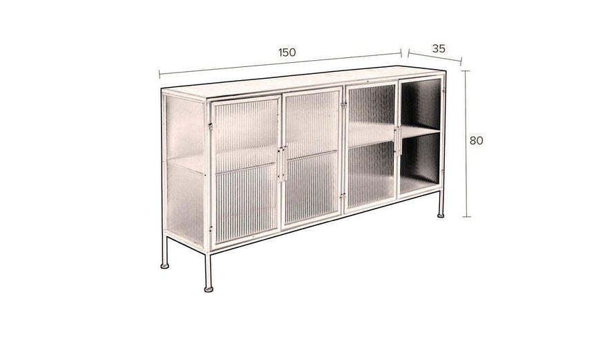 Boli 4 ajtós fém komód-6