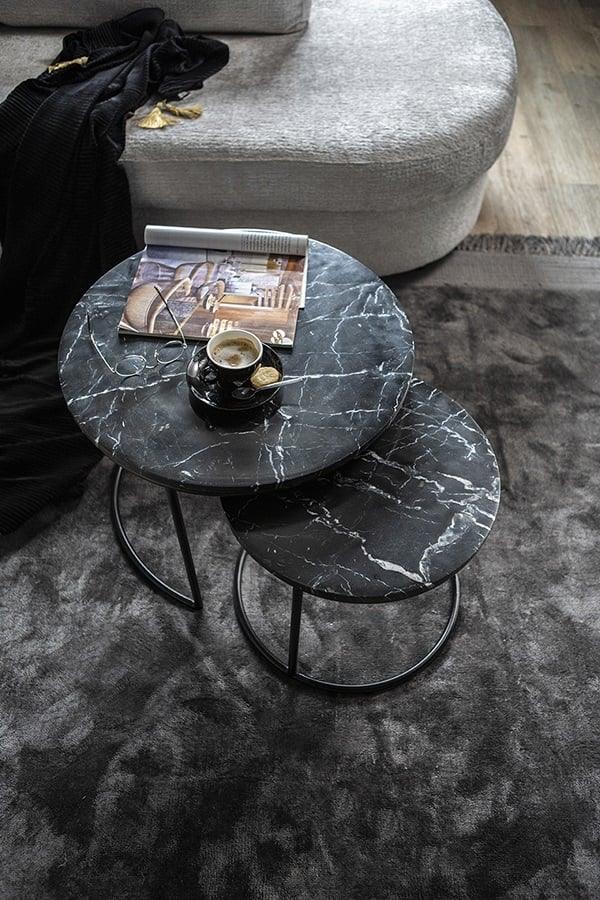 Romeo marble coffee table set