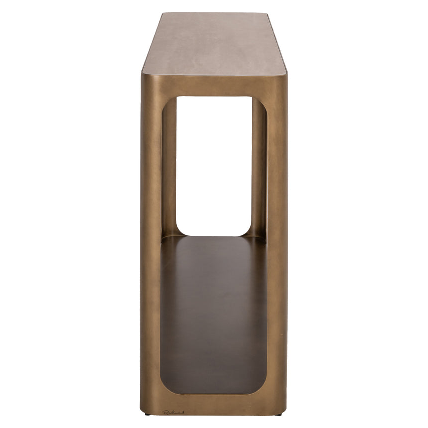 Bloomville 2-door textile leather cabinet