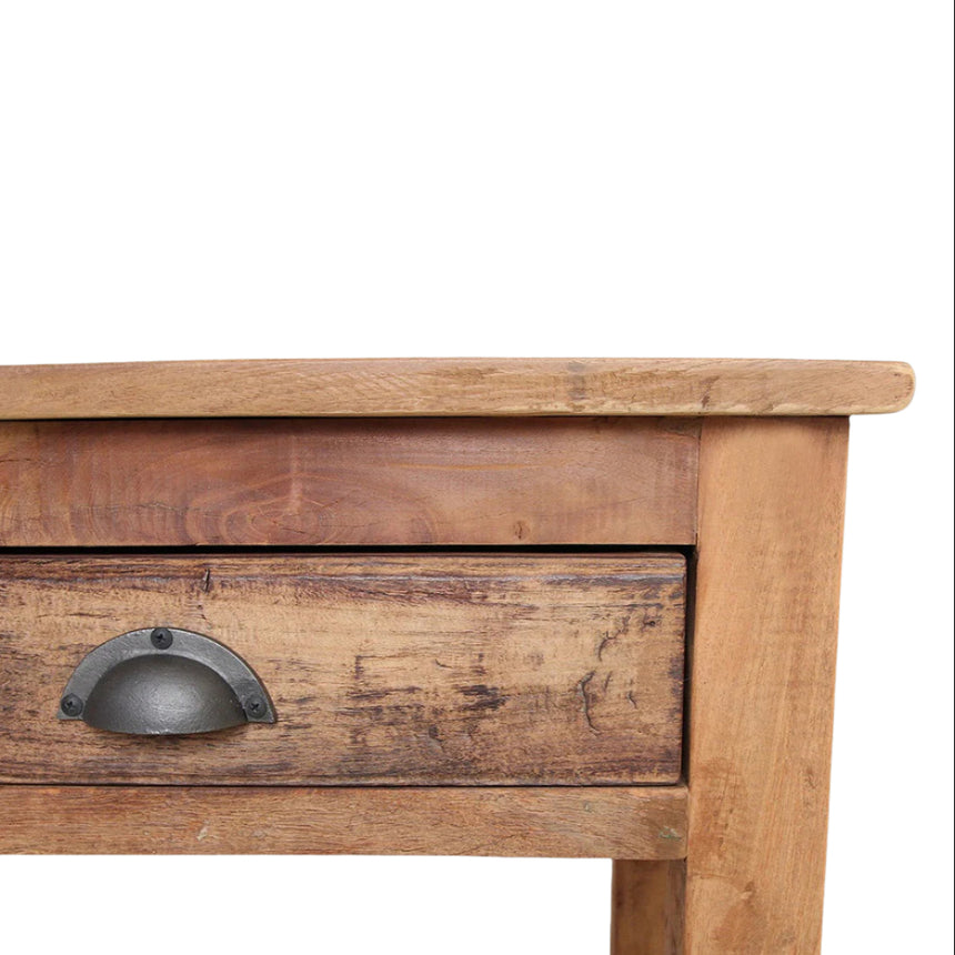 Farmwood wooden console table with drawers