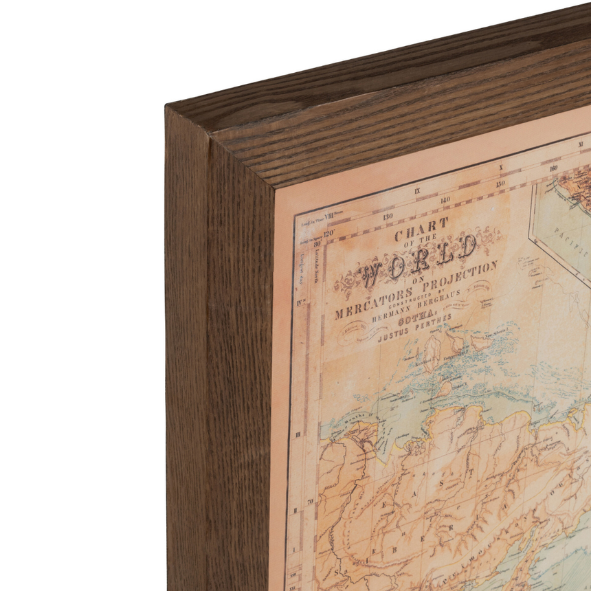 Map World LED vászon falikép