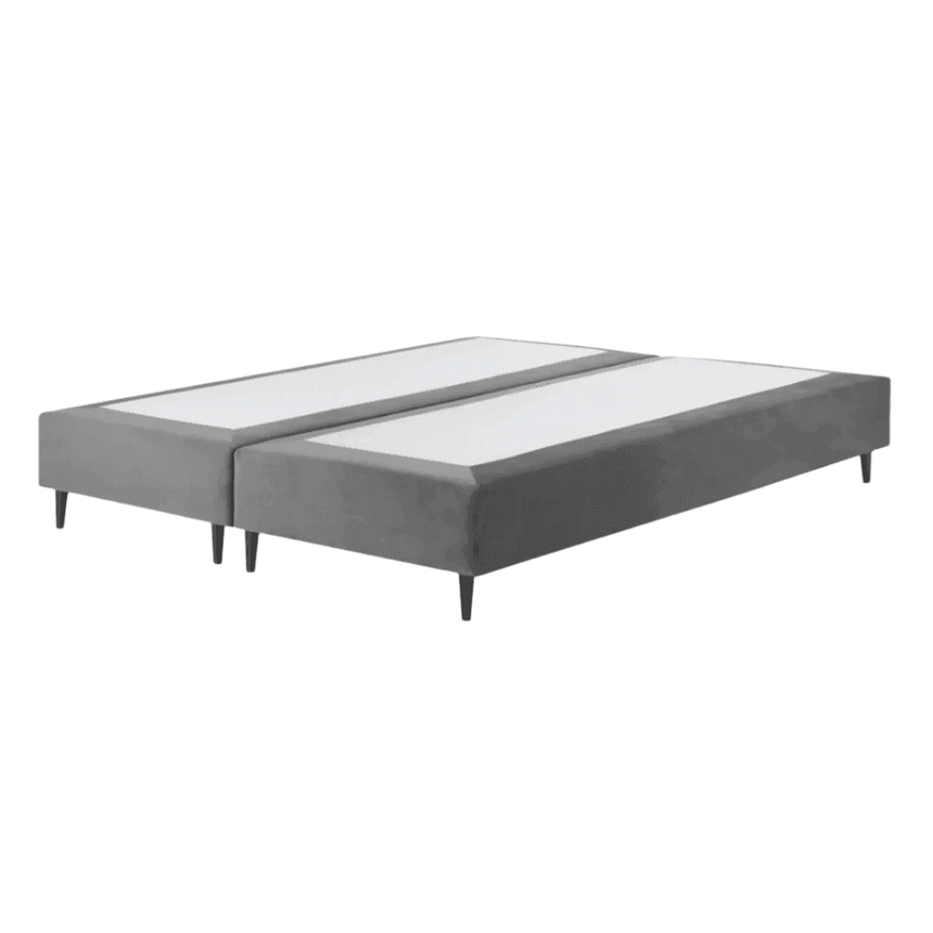 Whale bársony ágykeret 160x200 fekete lábbal