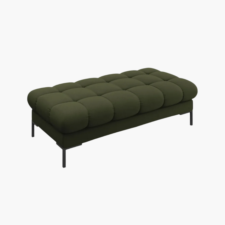 Mamaia fabric bench with black legs