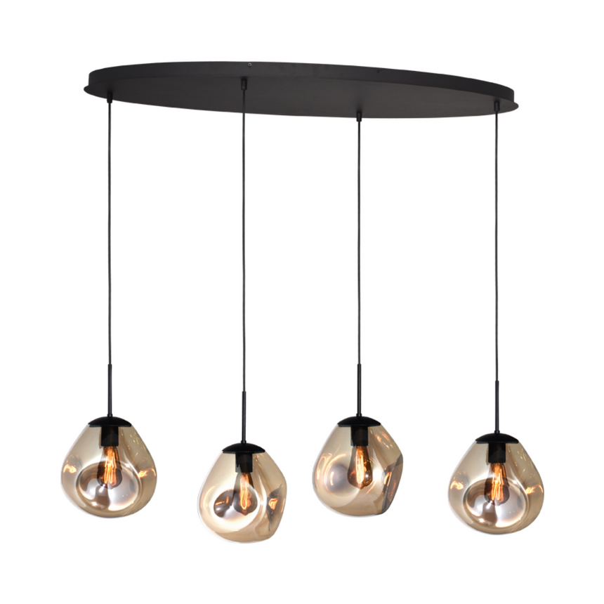 Lava 4 izzós arany üveg függőlámpa