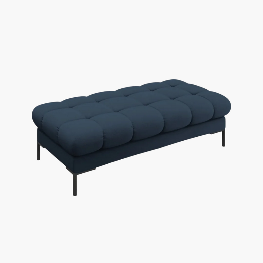 Mamaia fabric bench with black legs