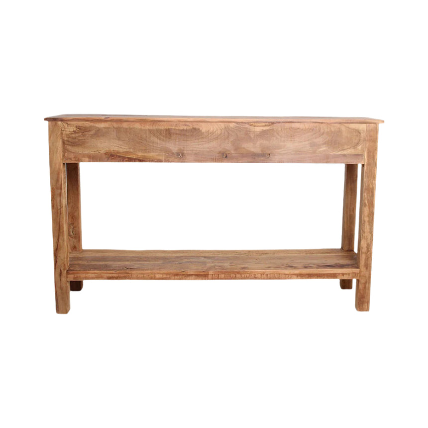 Farmwood wooden console table with drawers