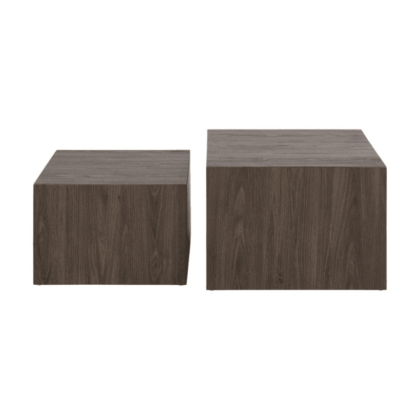 Dice wooden coffee table set 58x58