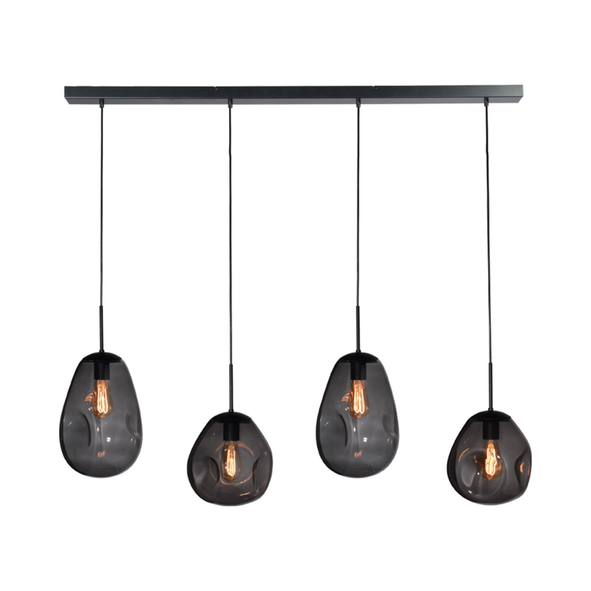 Lava 4 izzós sötétszürke üveg függőlámpa