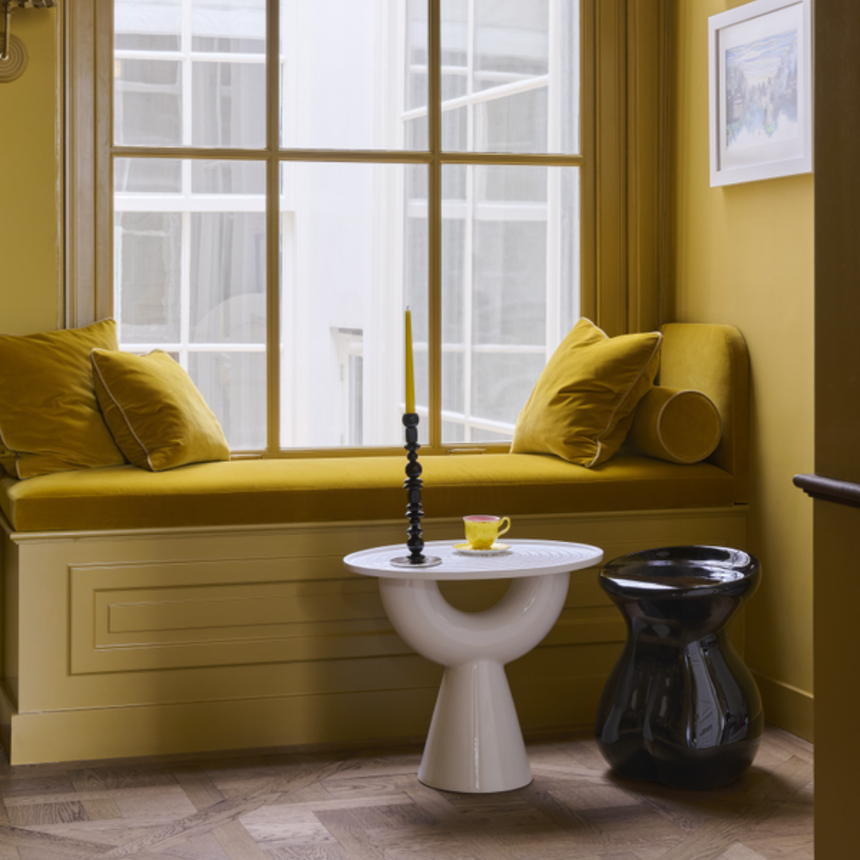 Beads metal candle holder