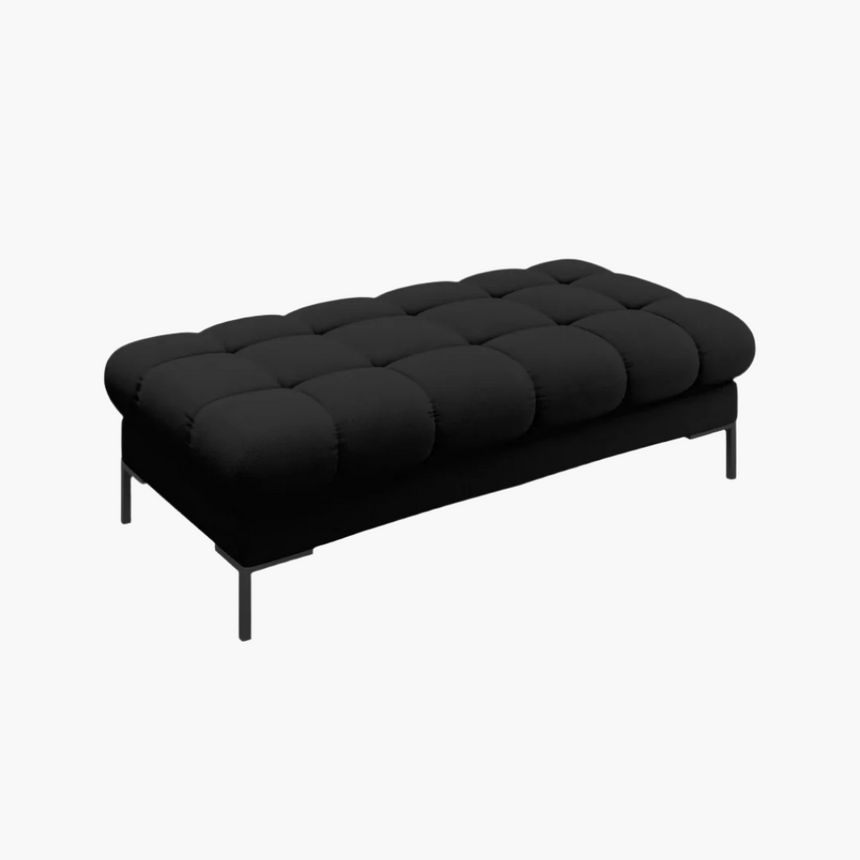 Mamaia fabric bench with black legs