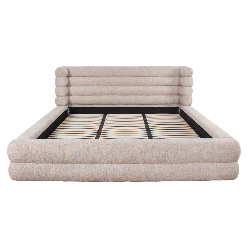 Obidis ágy – Tárolóval, 180x210 cm, Natural linear szövet