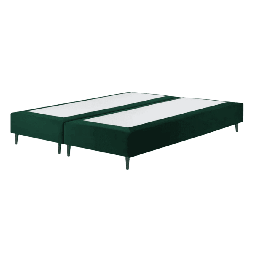 Whale bársony ágykeret 160x200 fekete lábbal