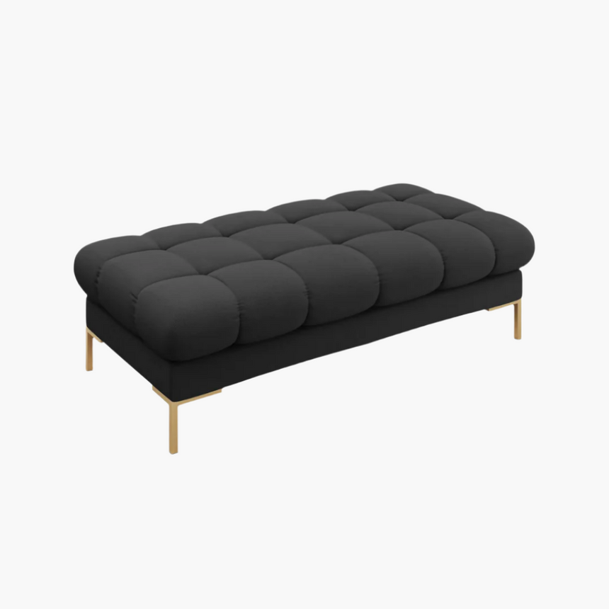 Mamaia fabric bench with gold legs