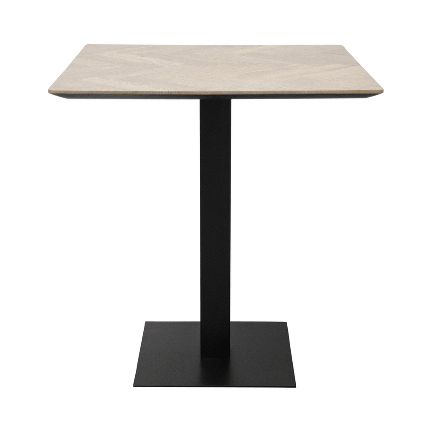 Herringbone wooden dining table 70x70