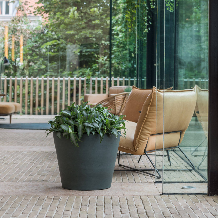 Bucket stone flower pot Ø50