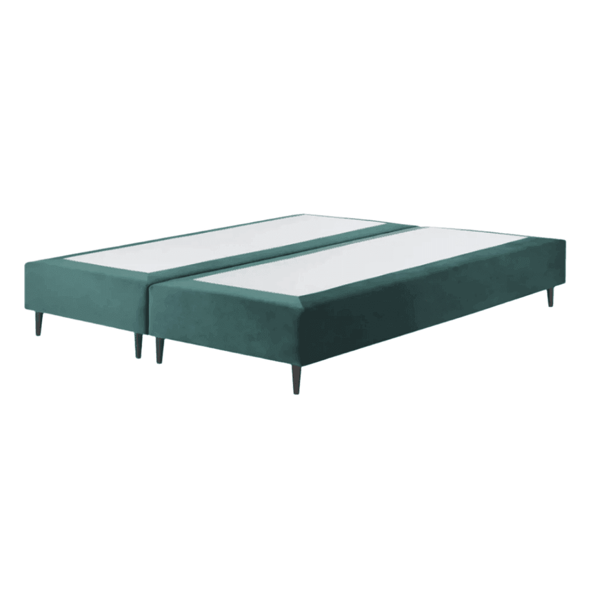 Whale bársony ágykeret 160x200 fekete lábbal