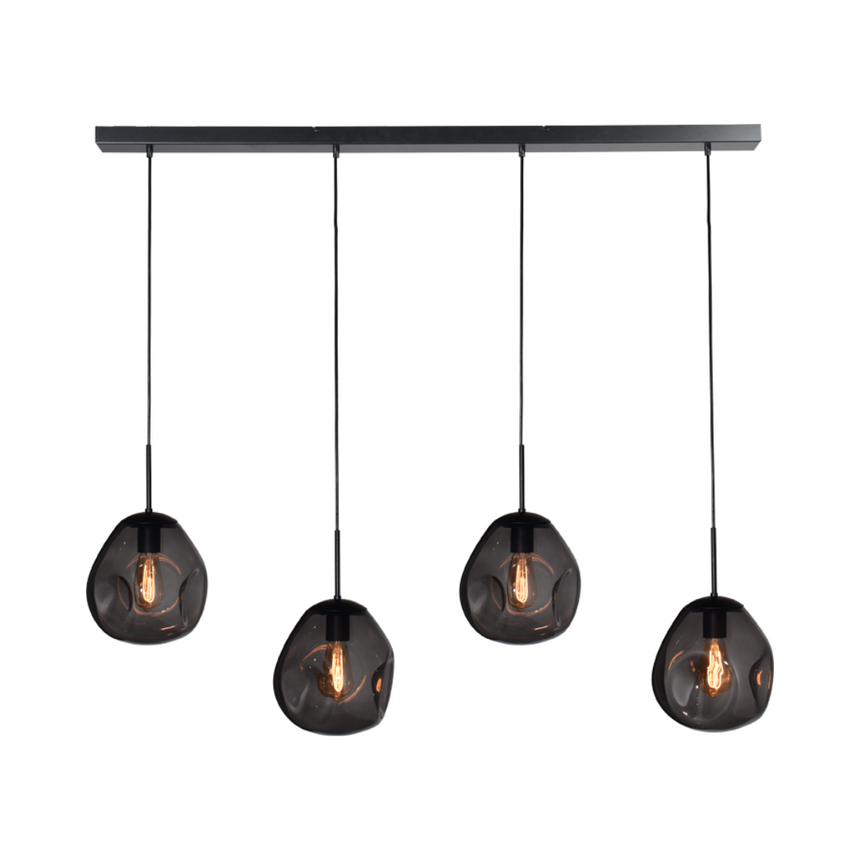 Lava 4 izzós sötétszürke üveg függőlámpa