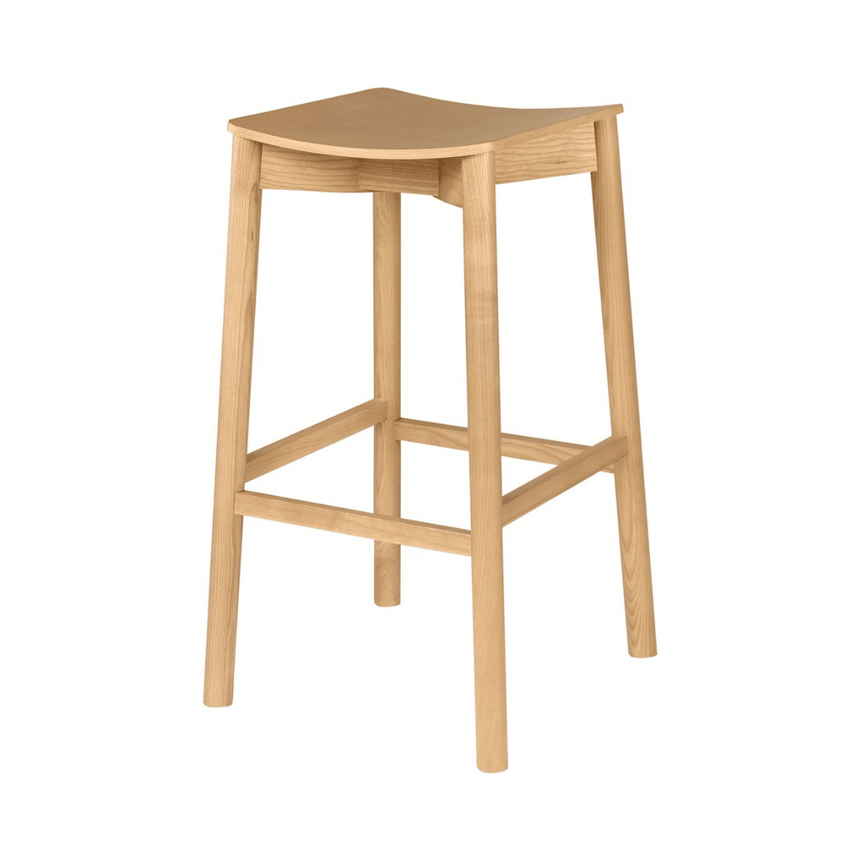 Mine wooden backless bar stool