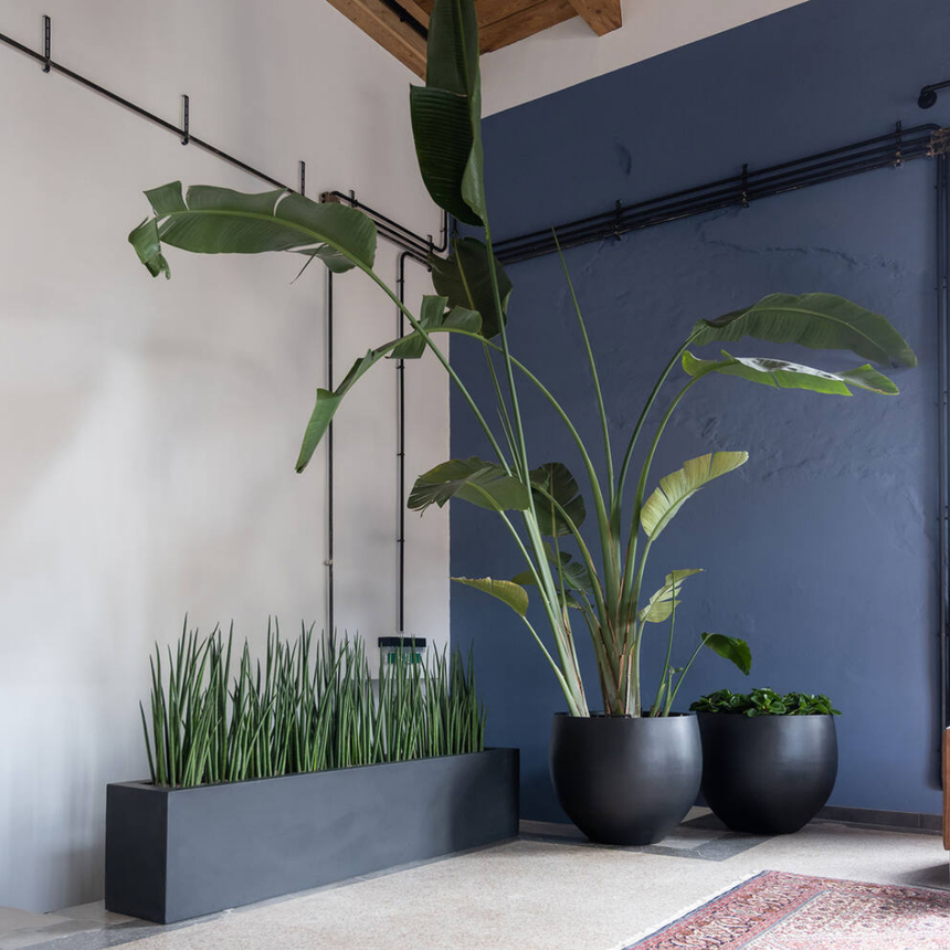 Jort Middle High stone flower pot 200x30