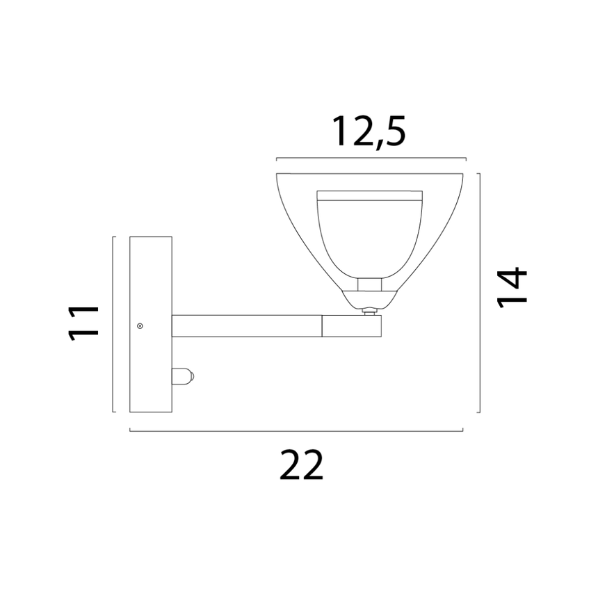 Caterina glass wall lamp