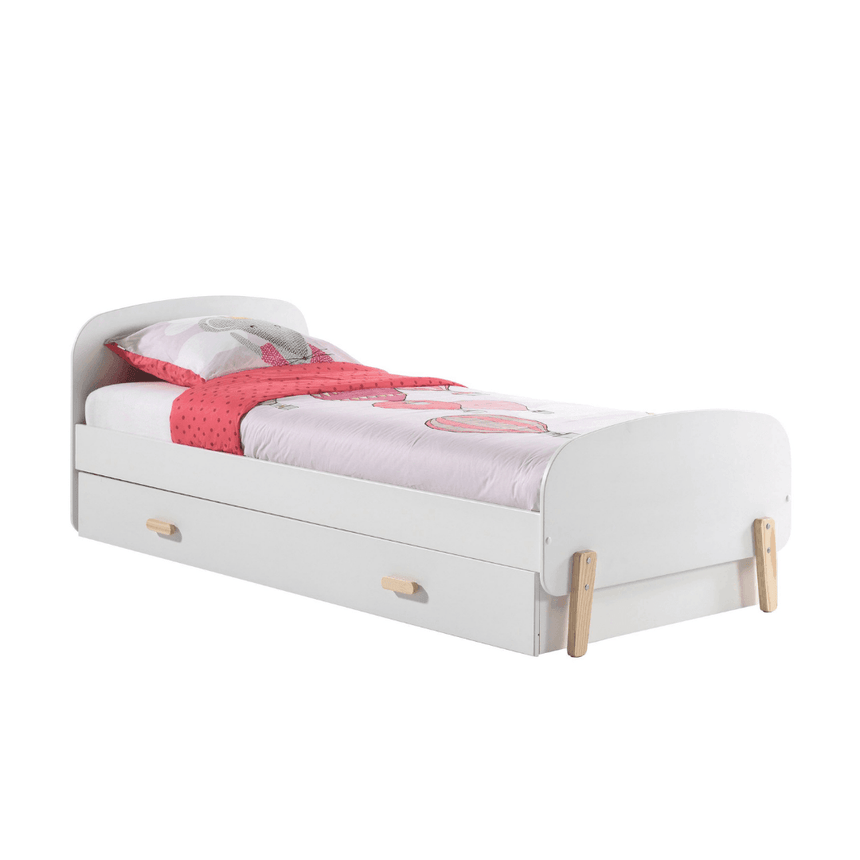 Kiddy wooden children's bed, 90x200 with bed linen holder